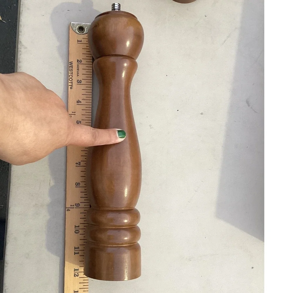 AD Craft Wood Pepper Mill Grinder Set Of 2 Kitchen Table Decor 12 Inch